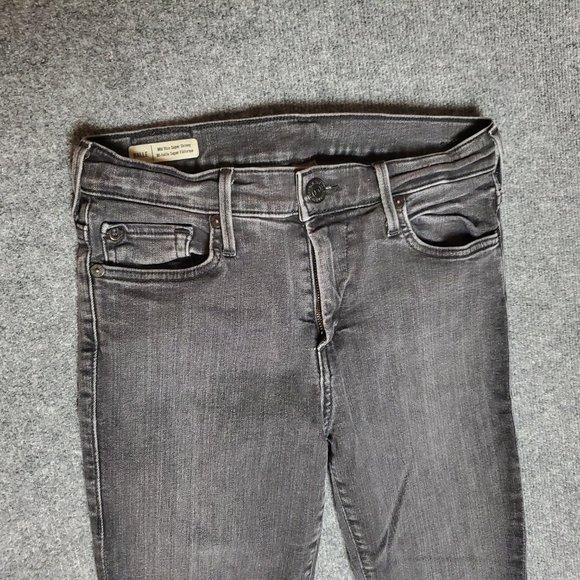 True Religion Halle 28 (Meas 26x27 9" Mid Rise) Skinny Black Ankle Zip Jeans A14 - Picture 3 of 9